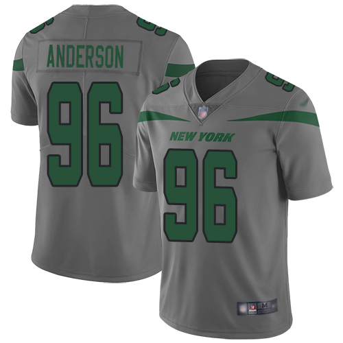 New York Jets Limited Gray Youth Henry Anderson Jersey NFL Football #96 Inverted Legend->women nfl jersey->Women Jersey